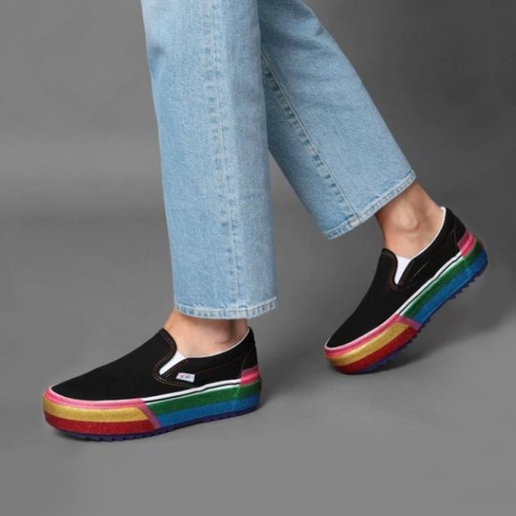 Vans Classic Stacked Glitter Platform Shoes - Picture 9 of 9